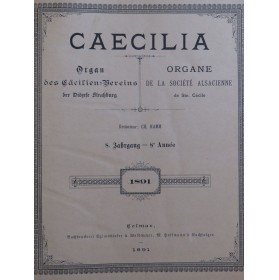 Caecilia 1891 à 1893 Chant Orgue 1893