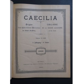 Caecilia 1891 à 1893 Chant Orgue 1893