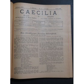 Caecilia 1891 à 1893 Chant Orgue 1893