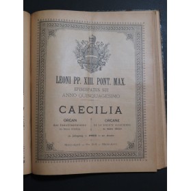 Caecilia 1891 à 1893 Chant Orgue 1893