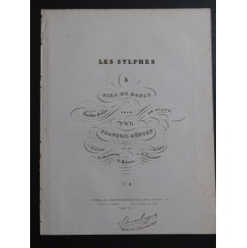 HÜNTEN François Les Sylphes No 2 La Montagnarde op 99 Piano ca1840