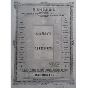 CLEMENTI Muzio Sonate en Ut Majeur op 2 Piano ca1860