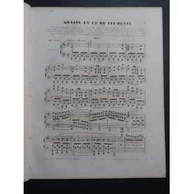 CLEMENTI Muzio Sonate en Ut Majeur op 2 Piano ca1860