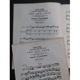 BACH J. S. Sonate Violon Piano ca1870