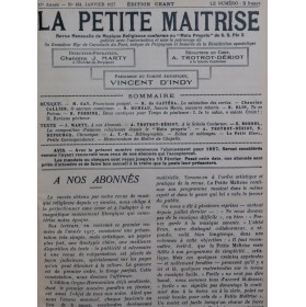 La Petite Maîtrise Pièces pour Chant et Orgue 1927-1928