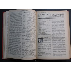 La Petite Maîtrise Pièces pour Chant et Orgue 1927-1928