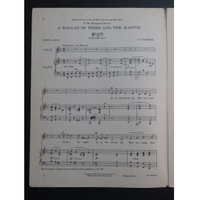 CHADWICK G. W. A Ballad of Trees and The Master Chant Piano 1927