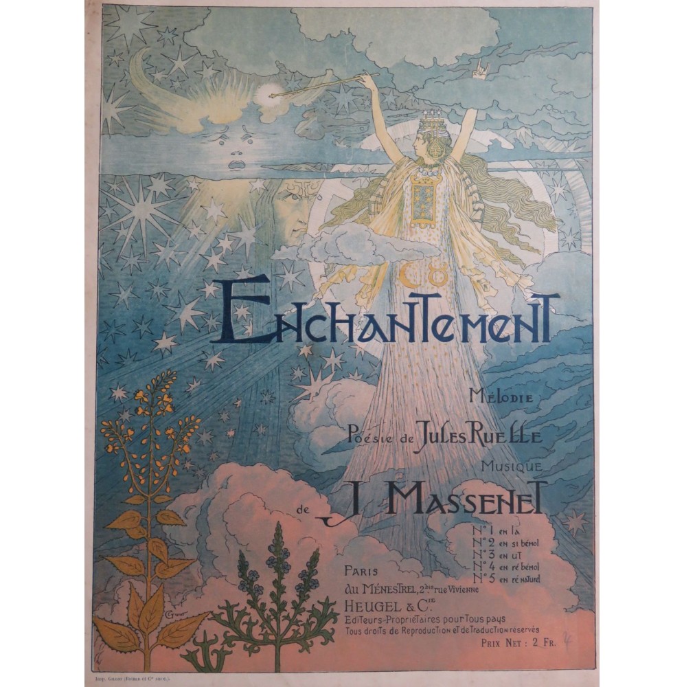 MASSENET Jules Enchantement No 2 E. Grasset Chant Piano