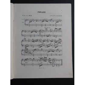 DE LA NUX P. V. Trois Pièces Piano 1878