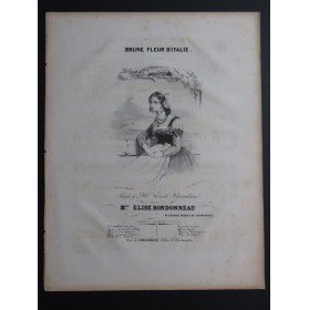 RONDONNEAU Elise Brune Fleur D'Italie Chant Piano ca1840