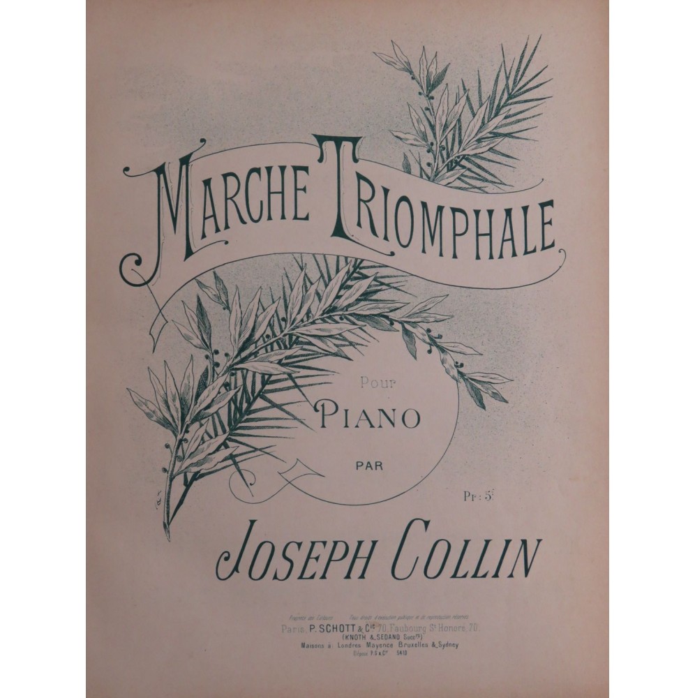 COLLIN Joseph Marche Triomphale Piano