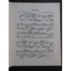 TSCHAIKOWSKY P. I. Trois Morceaux op 9 Piano 1871