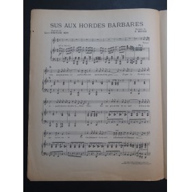 HEITZ C. Sus aux Hordes Barbares Chant Piano