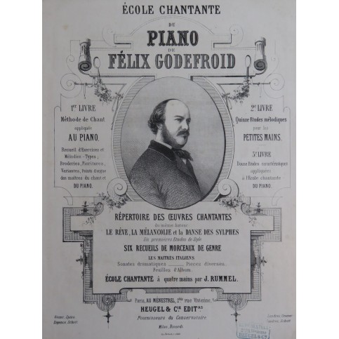 GODEFROID Félix Les Gouttes de Rosée Piano ca1855