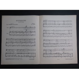 KOLLO W. Autrefois Chant Piano 1925