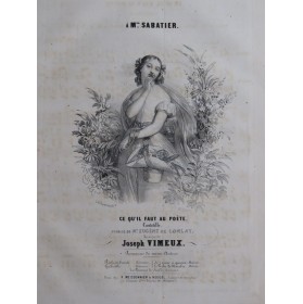 VIMEUX Joseph Ce qu'il faut au poète Chant Piano ca1840