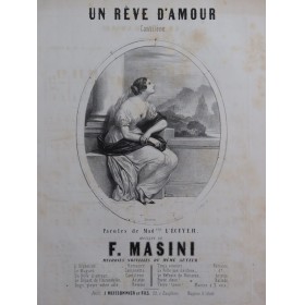 MASINI F. Un rêve d'amour Chant Piano ca1840