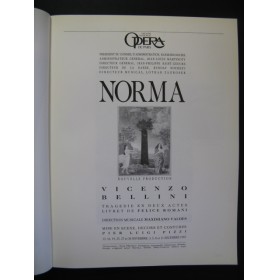 BELLINI Vicenzo Norma Programme Opera Paris 1987