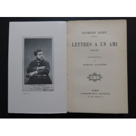 BIZET Georges Lettres à un ami 1865-1872 1909