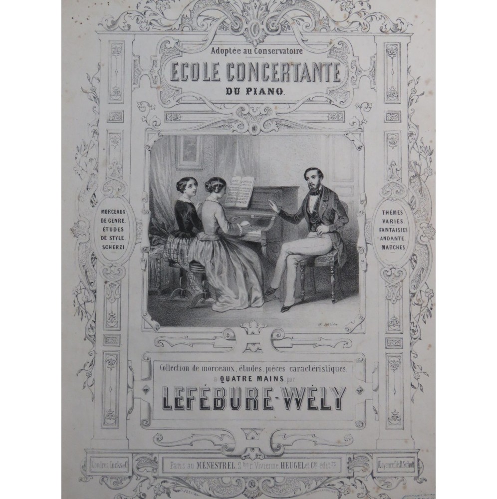 LEFÉBURE-WÉLY Andante Piano 4 mains ca1853