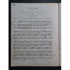 FRANCIS D'ARTOIS C'est l'Amour Ronde Chant Piano ou Harpe ca1830