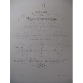HERZ Henri Duo Valse du Duc de Reichstadt Violon Piano 1834