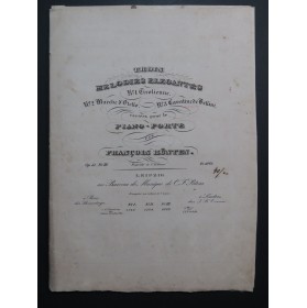 HÜNTEN François Cavatine de Bellini op 51 No 3 Piano ca1833