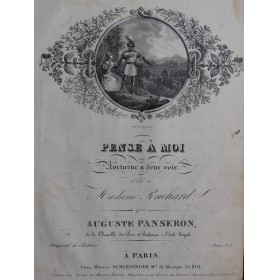 PANSERON Auguste Pense à moi Chant Piano ca1830