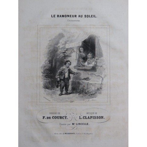 CLAPISSON Louis Le ramoneur au soleil Chant Piano ca1840