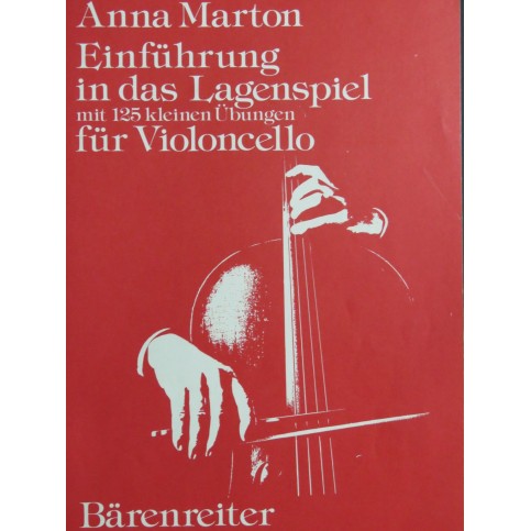 MARTON Anna Einführung in das Lagenspiel Violoncelle 1989