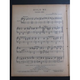 HICKMAN Art. and BLACK Ben Hold Me Piano 1920