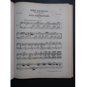 BEETHOVEN Pièces pour Piano 1862