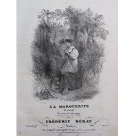 BÉRAT Frédéric La Marguerite Chant Guitare ca1830