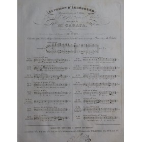 CARAFA Michele La Prison d'Edimbourg No 14 Chant Piano ca1835