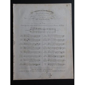 CARAFA Michele La Prison d'Edimbourg No 14 Chant Piano ca1835