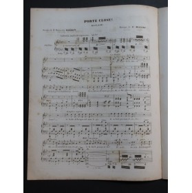 MASINI F. Porte close ! Chant Piano ca1840