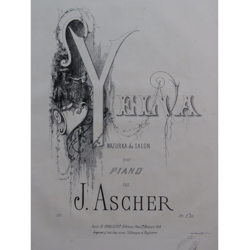 ASCHER Joseph Yelva Piano ca1860