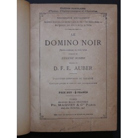 AUBER D. F. E. Le Domino Noir Opéra Chant XIXe