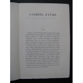 SERVIÈRES Georges Gabriel Fauré Etude Critique 1930