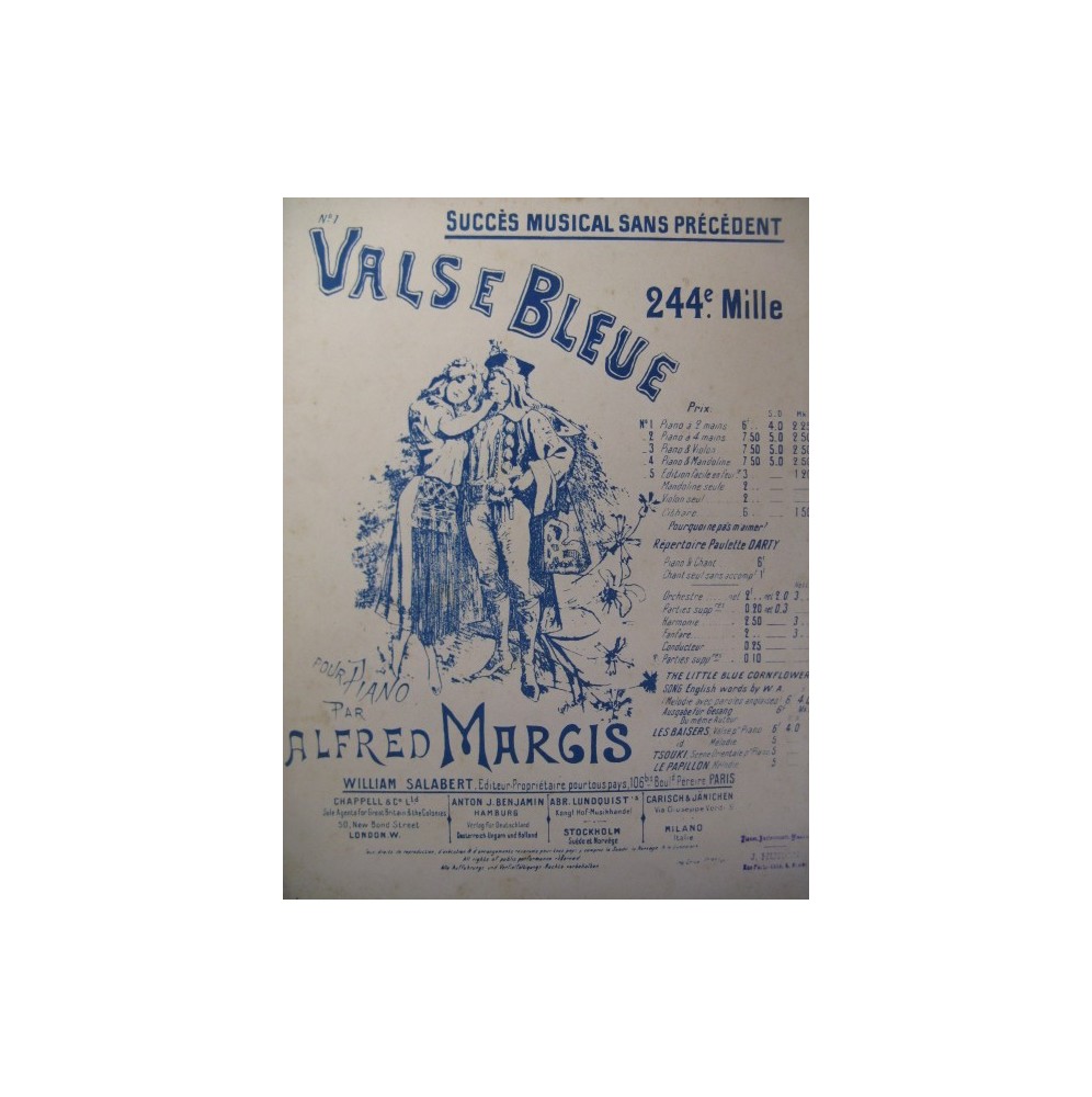 MARGIS Alfred Valse Bleue pour Piano