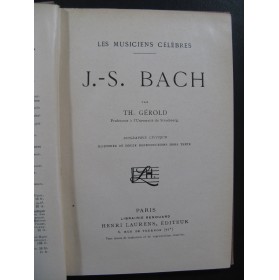 GÉROLD Th. J. S. Bach Biographie Critique 1933