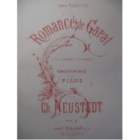 NEUSTEDT Charles Romance de Garat Piano ca1880