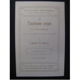 NICOLE Henri Tantum Ergo Chant Orgue