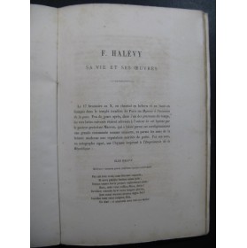 HALÉVY Léon F. Halévy Sa vie et ses Oeuvres 1863