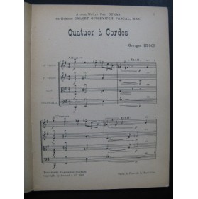 HUGON Georges Quatuor à cordes 1931