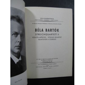 BARTOK Béla Streichquartett II Quatuor à cordes 1948