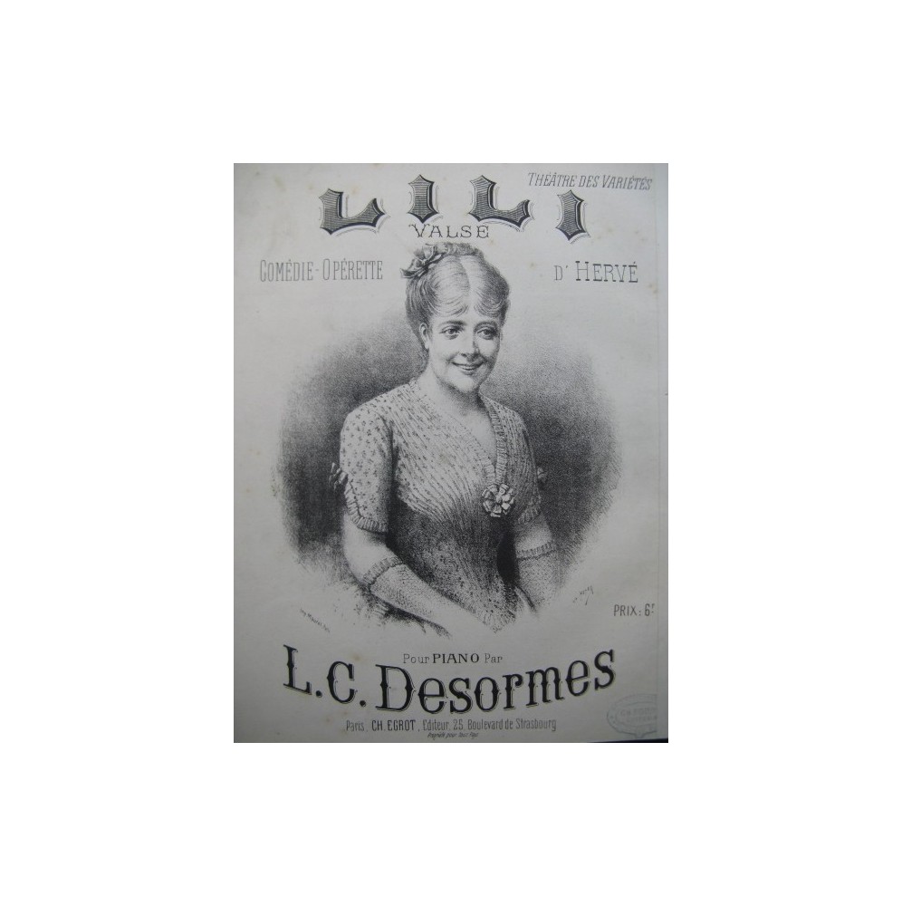 L. C. DESORMES Lili Valse Piano XIXe
