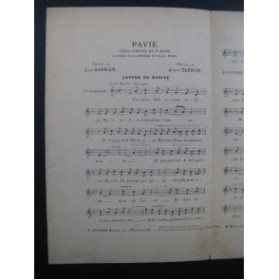 CLÉRICE Justin Pavie Lettre de Rosine Chant 1897