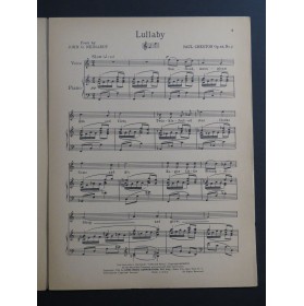 CRESTON Paul Lullaby op 46 No 2 Chant Piano 1952