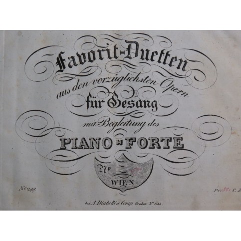 ROSSINI G. Tancredi Duetto Chant Piano ca1827